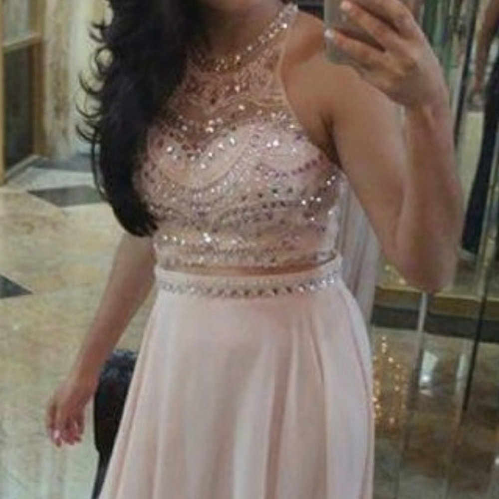 Two piece prom dress